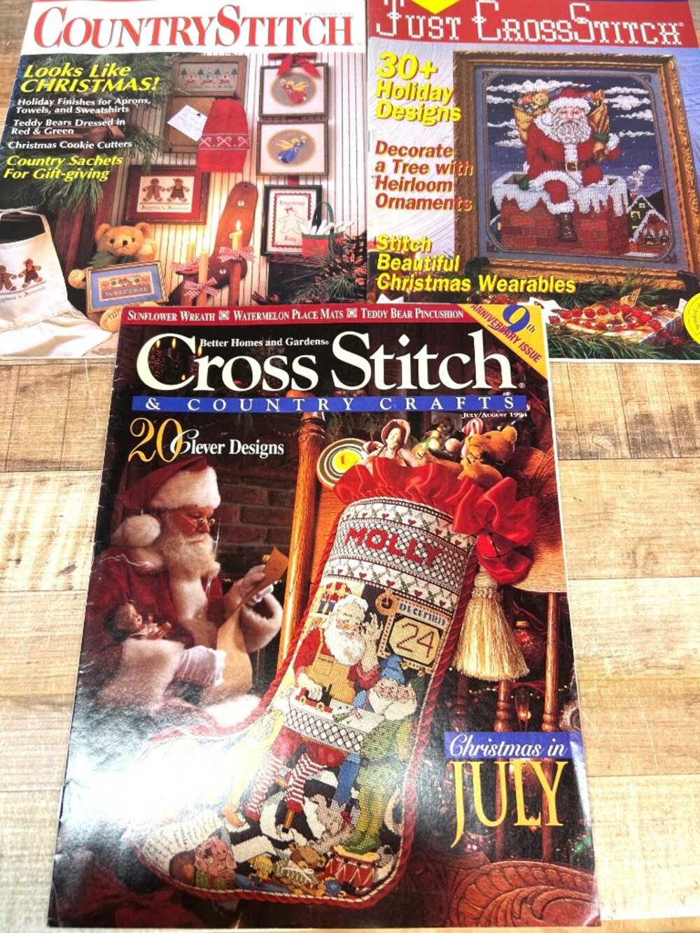 3 Cross Stitch Craft Magazine Christmas & Holiday Designs